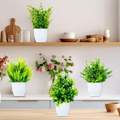Decorative 4pcs Artificial Plants with Pots for Indoor and Outdoor Use