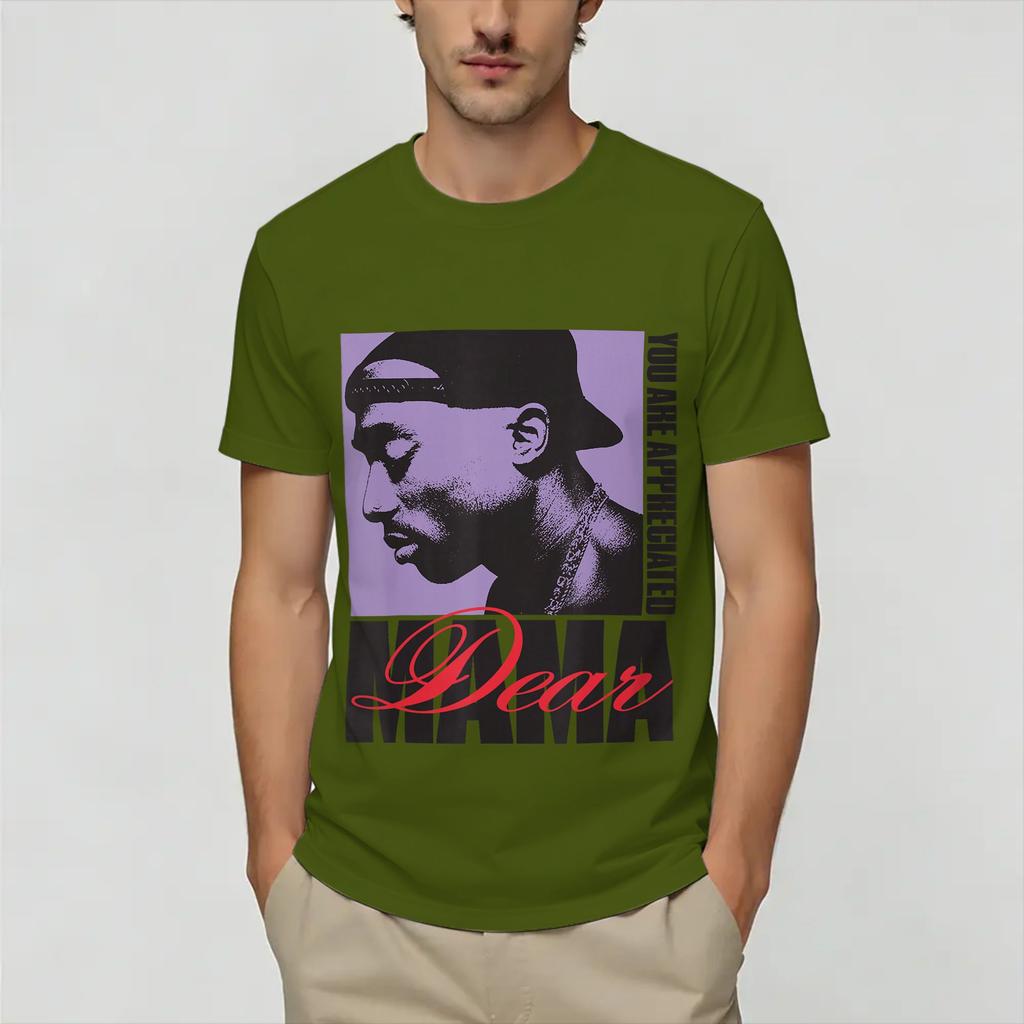 Unisexs Tshirt Tupacs Music Funny Pure Cotton Tees Short Sleeve T Shirt Crew Neck Tops Summer