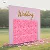 10 Pcs Pink Artificial Flower Panels, 40x60cm Elegant Rectangular Silk Flower Wall Decor, Indoor Outdoor Wall-Mount Fake Flowers