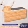 Bamboo Sofa Arm Tray with Cup Holder - Multi-functional Coffee Table Storage Rack, In Stock.