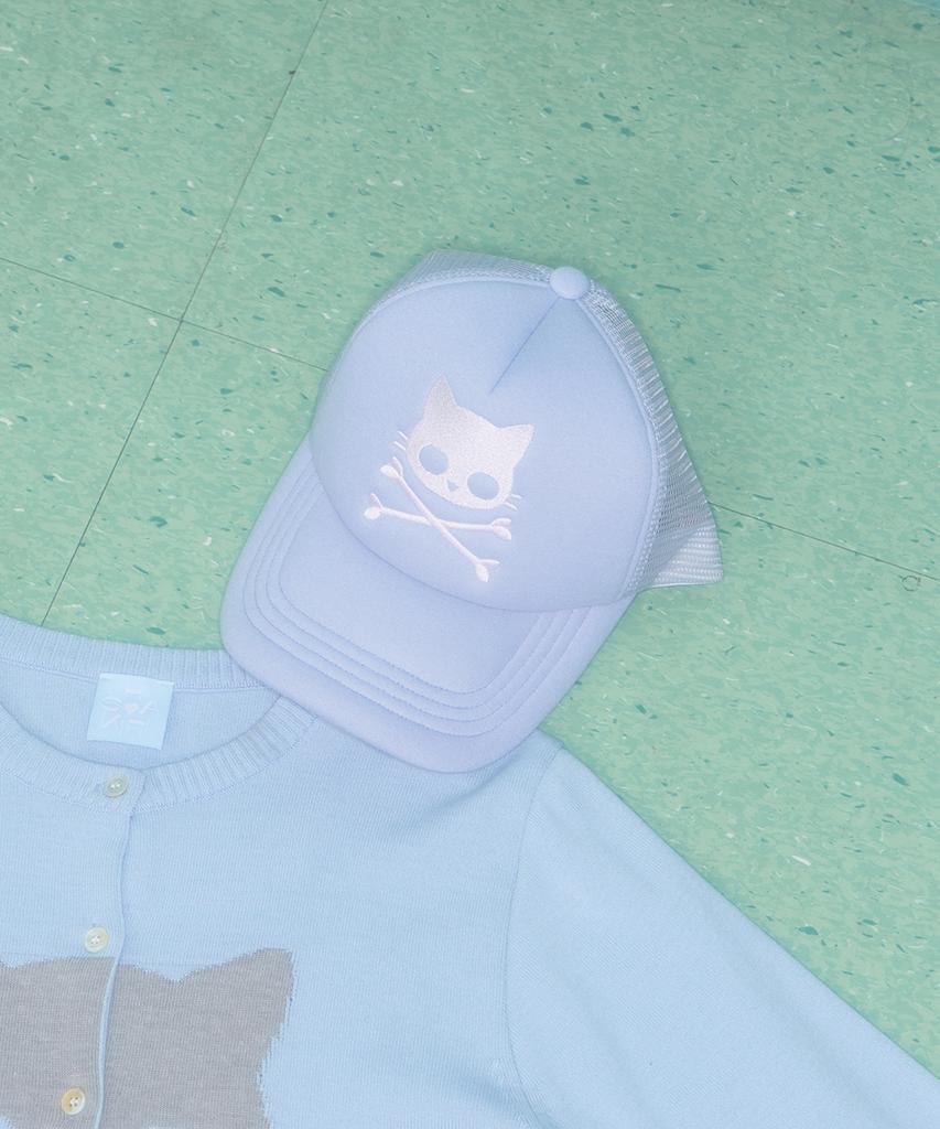 Syakili Kiri Skull Trucker Cap (Blue)
