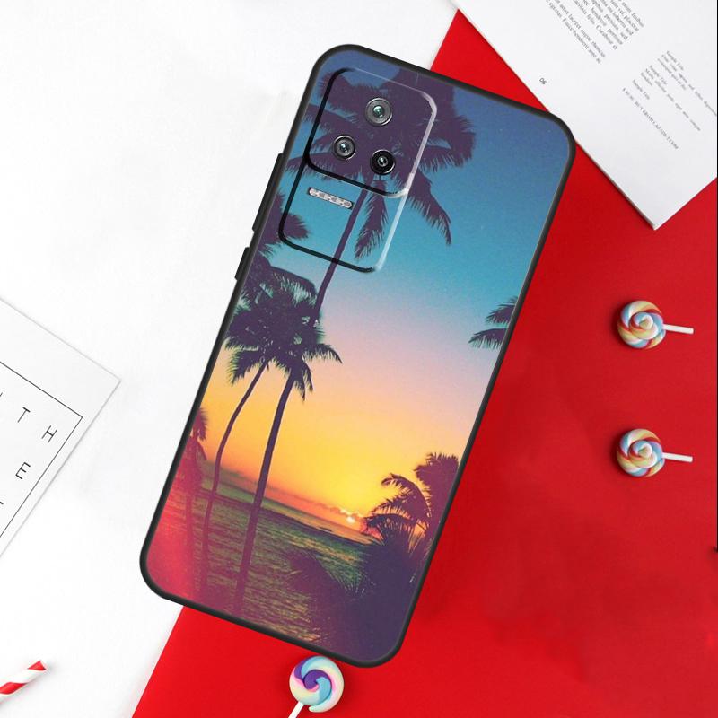 Sunset Palm Trees Cover For Xiaomi 13T 11T 12T 14T Pro 13 14 15 Ultra POCO X7 Pro X3 X5 X6 F5 F6 M6 Pro Case
