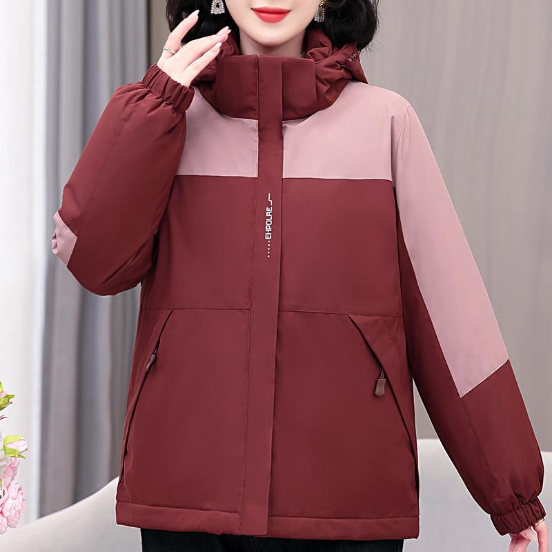 Fashion Winter Woman Parkas Hooded Thick Warm Outerwears Loose Long Sleeve Plus Size Jacket Women's Coats