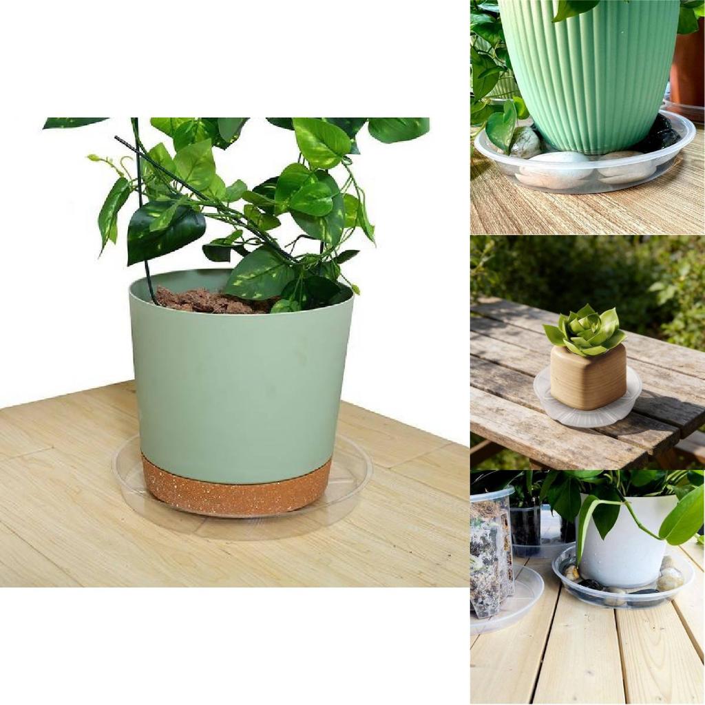 Plastic Flower Pot Tray With Pet Material And Dustproof Design For Garden And Home Use