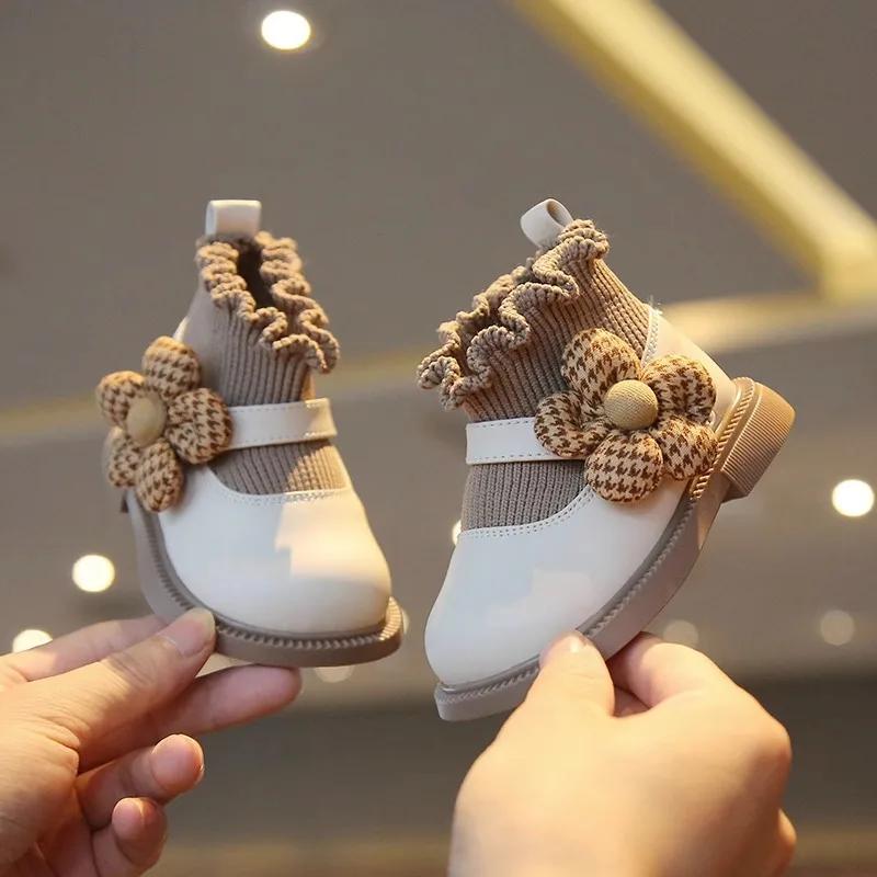 

Spring Fashion Soft Soled Baby Girl Shoe Princess Flower Elegant Baby Shoes Stylish Versatile Popular Daily Casual Shoe Zapatos 15insole12cm белый