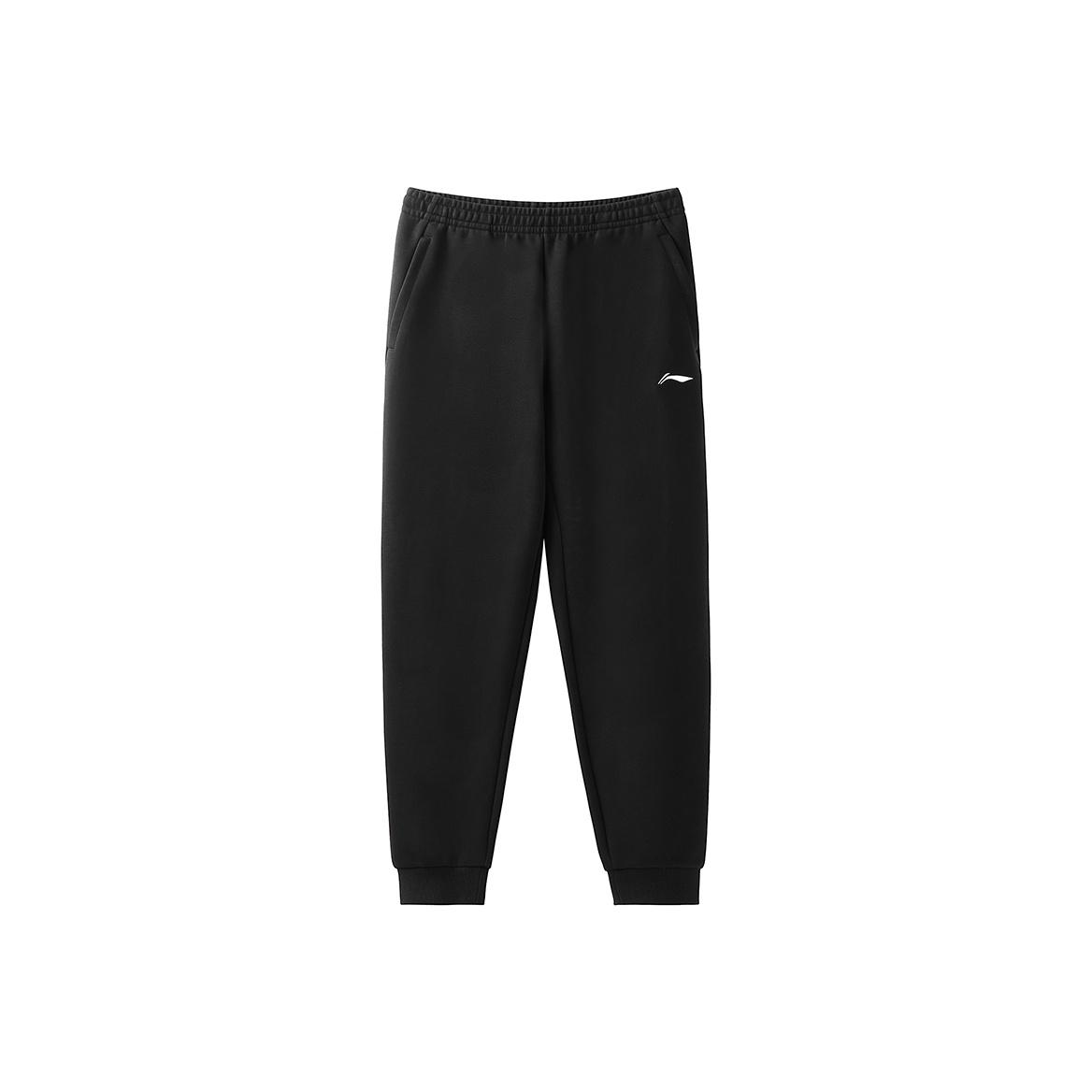 

Li-Ning Однотонные эластичные быстросохнущие повседневные трикотажные спортивные штаны джоггеры прямого кроя с логотипом для мужчин AKLVC85-1 S