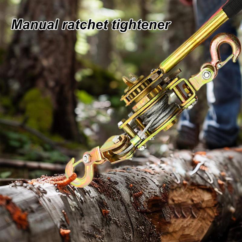 Rope Tightener Tensioner Cord Tightener Heavy Duty Lifting Pulley Manual Tensioner Wire Ratchet Tensioner Ratcheting Rope