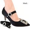 1 Paar Damen High Heels Verstellbarer Elastischer Schuhriemen Gürtel U-förmig Perlen Elastisch Fauler Schnürsenkel Anti-Drop Fersen Schuhzubehör
