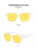 Luxury TR90 Square Frame Polarized Sunglasses - Unisex One-Piece, Dual-Use