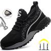 Safety Shoes Men Women Work Boots Construction Steel Toe Shoes Breathable Safety Boots Anti-Smash Work Sneakers Men Work Shoes