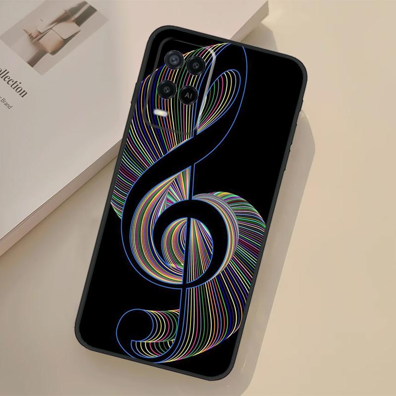 Musical Music Note Case For Oppo A5 Pro A15 A17 A57 A77 A18 A38 A58 A78 A98 A96 A76 A16 A94 A74 A54 A40 A60 A80