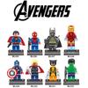 High-quality Abs Plastic Avengers Superhero Building Blocks 8 Different Characters In One Set