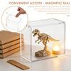 Acrylic Display Box Magnetic Closure Stackable Clear Trading Cards Collectibles Storage Case Figurines and Blind Box Organizer