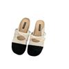 French Flat-bottomed Small Fragrant Bag Head Half Slippers Women's Shoes Wear 2025 New Summer Evening Breeze Mary Jane Single Shoes