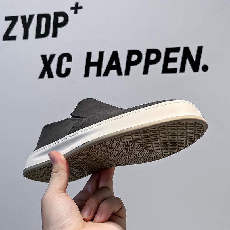2025 Summer Autumn New Designer Shoes for Men Solid Color Cow Suede Fashion Casual Board Shoes Male Big Size Platform Shoes Man