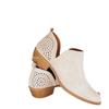 Chelsea boots autumn and winter new hollow pointed low tube square heel women's boots
