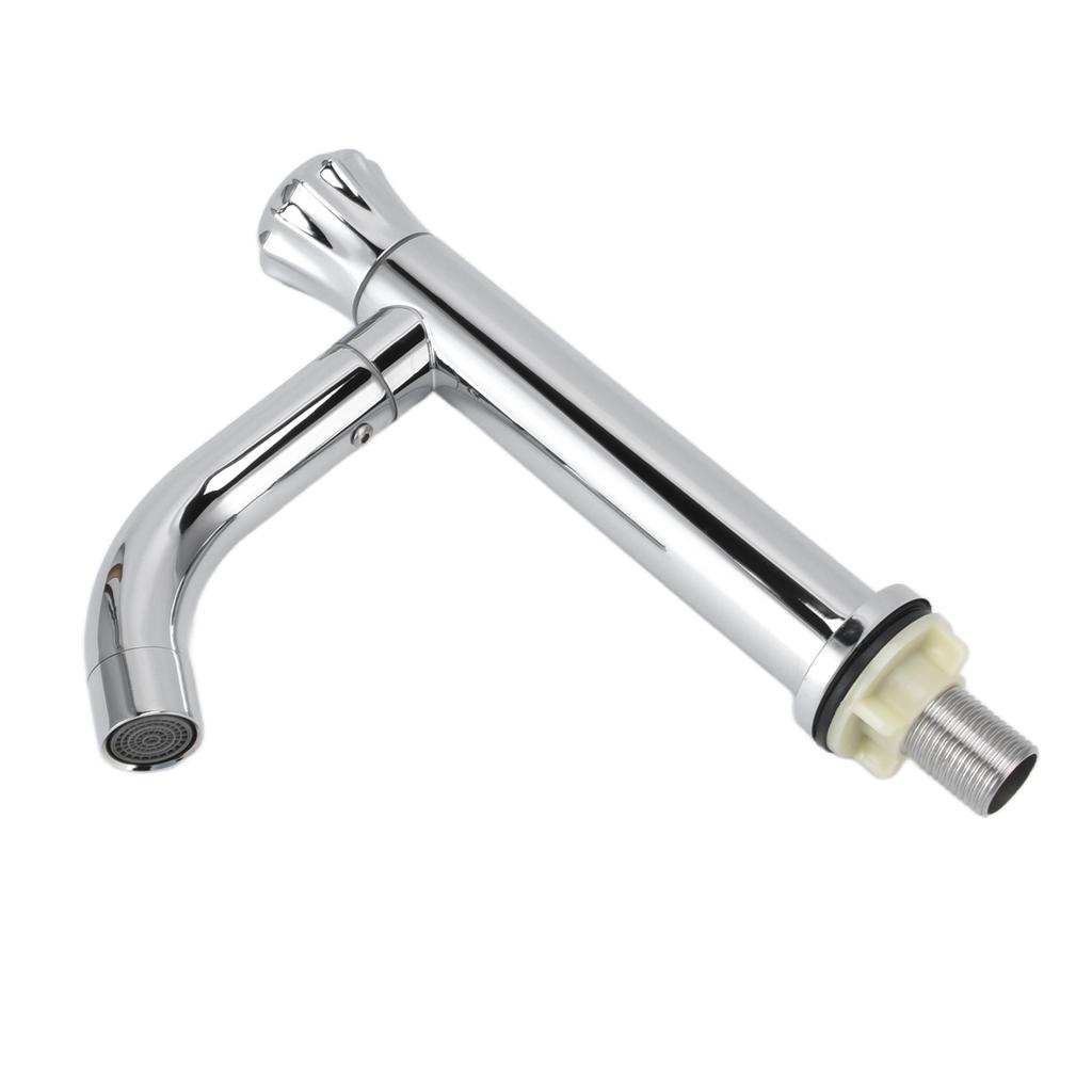 G1/2 Sink Water Faucet Stainless Steel Single Handle Faucet for Kitchen Washroom With Tube