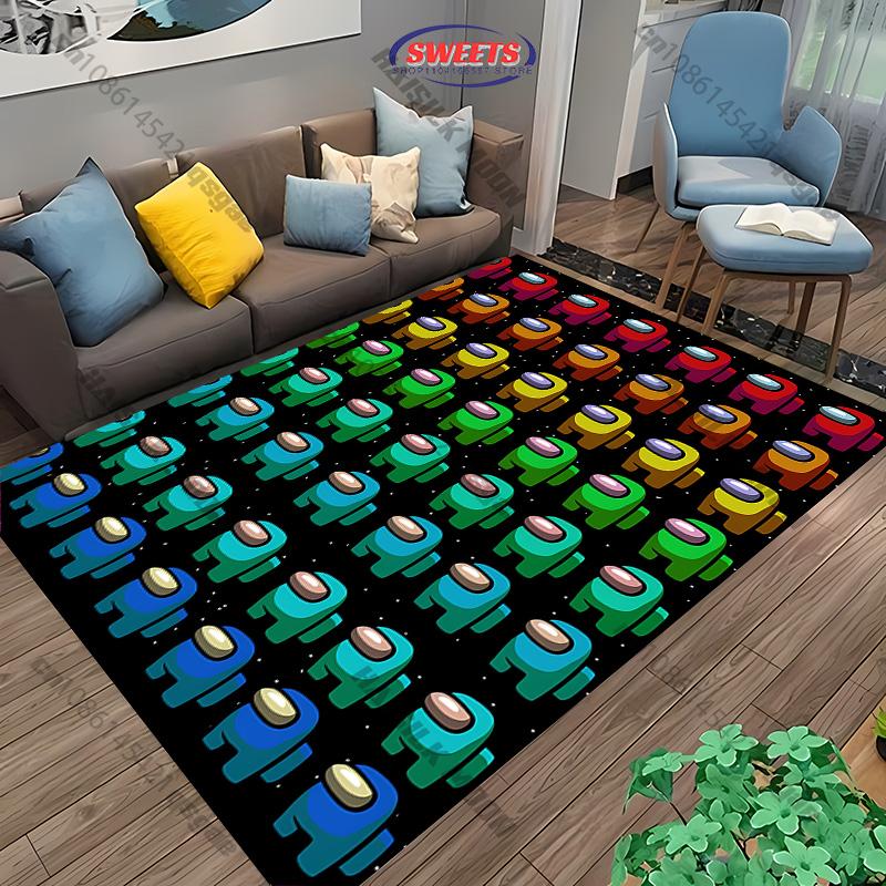 17 Styles A-Am0ng U-Us Printed Carpet Anti-slip Sound Insulation,LivingRoom Bedroom Entrance Door Mat Sofa Rug Next Day Shipping