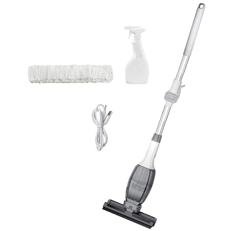2 In 1 Electric Window Vacuum Cleaner Powerful Suction Portable Glass &Floor Cleaner Extendable for Home Car Mirror Tiles Marble