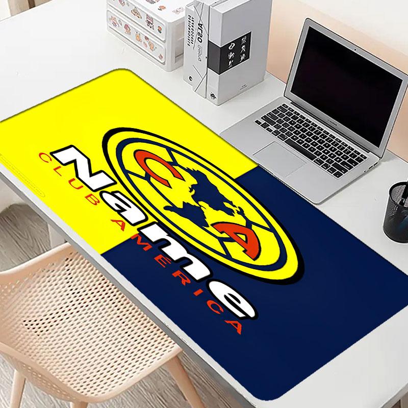 Custom Name Personalized Club America Pattern Mousepad, Laptop PC Desk Mat, Decorative Desk Mat for Home Keyboard Pad Gift