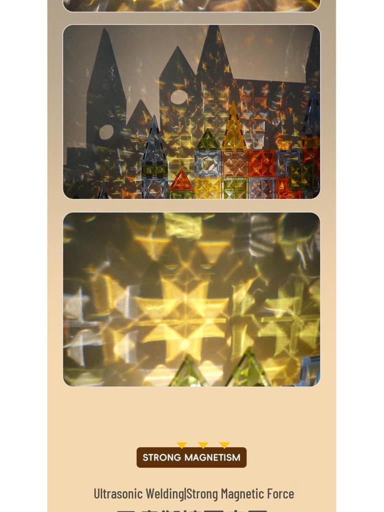 Jade Diamond Magnetic Tiles: Shape-Shifting, Stained Glass Educational Toys for Kids