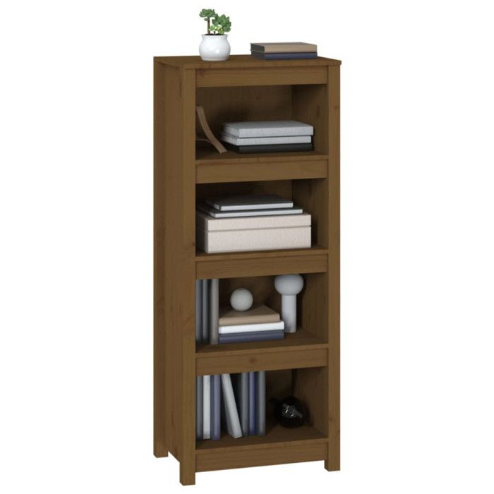 VidaXL Bibliothèque Marron miel 50x35x125,5 cm Bois de pin massif 821712