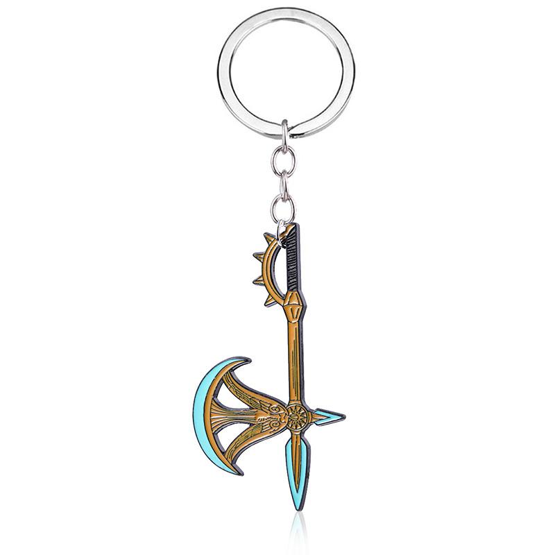 Anime I Sette Peccati Capitali Escanor Rhitta Portachiavi Nanatsu no Taizai Ascia Apribottiglie Ciondolo Portachiavi per Uomini Donne Regalo Gioielli