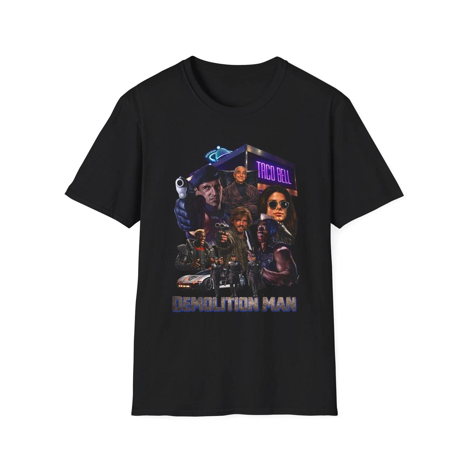 Demolition Man Movie Collage T-Shirt | Retro Action L