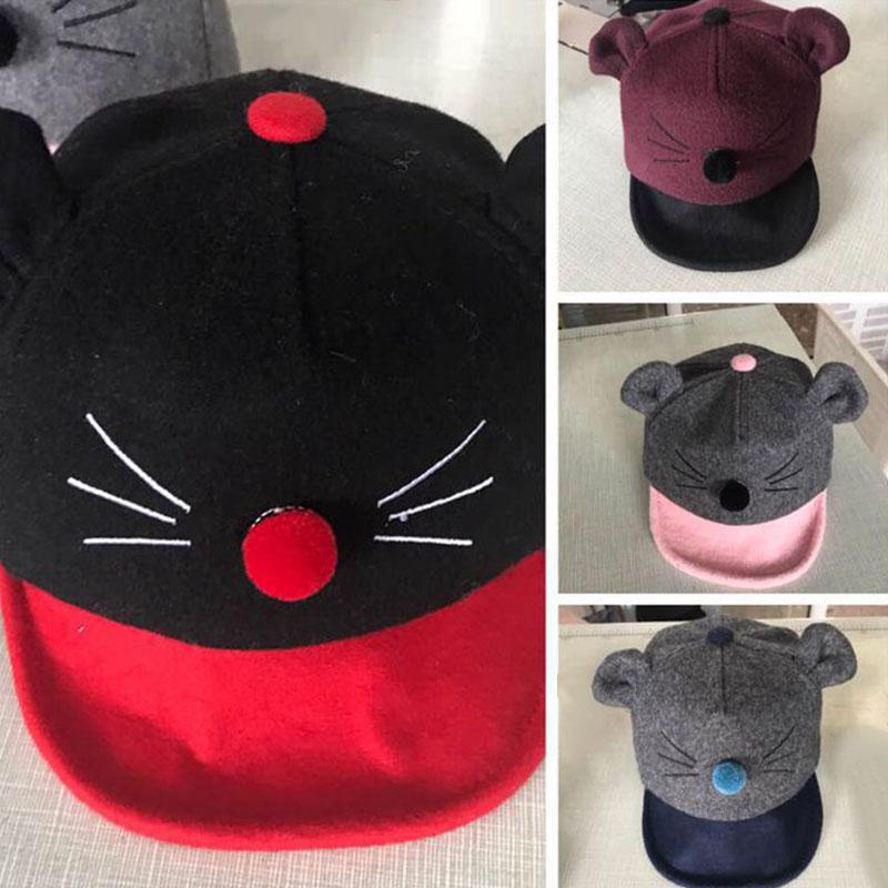 

Мультфильм Милая кошка Детская шляпа с ушами Осень Зима Кашемир Бейсболка Сплошной цвет Регулируемые Дети Девочки Мальчики Остроконечная шапочка