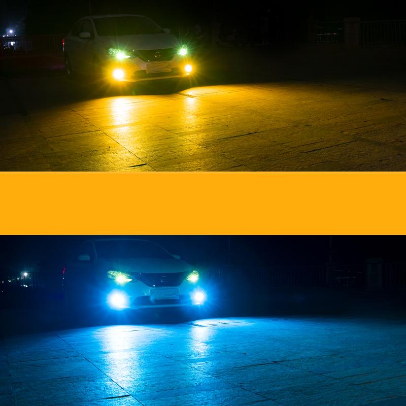 

2 шт H3 H7 H16 H8 Автомобільні світлодіодні протитуманні фари H11 Двоколірні світлодіодні стробоскопи протитуманні фари HB3 9005 HB4 9006 Автопротитуманні фари H11 H8 H9 жовтий/світло-синій колір