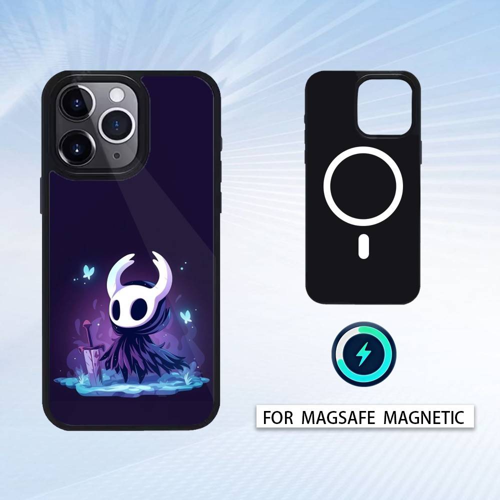 Game H-Hollow K-Knight Phone Case Magnetic For iPhone17 16 15 14 13 12 Pro Max For Magsafe Wireless Charging Cover