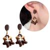Unique Coffee Bean Studs Earrings for Fashion Enthusiasts Lightweight Wood Beaded Ear Pendants Jewelry for Daily Wear