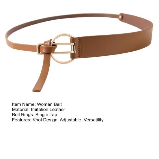 Imitation Leather Women Belt Adjustable Waist Circumference Dress Shirt Coat Waistband Fashion Accessories