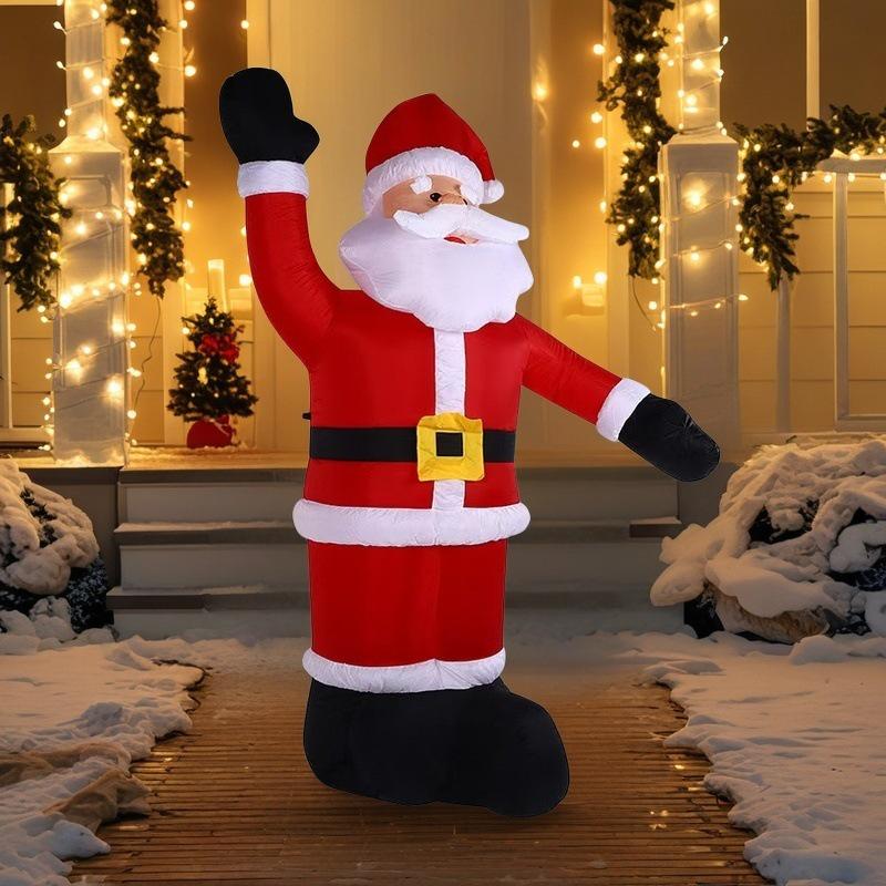 Cross-border Inflatable Luminous Santa Claus Christmas Ornament Decoration