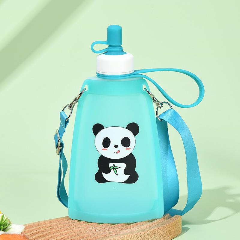 Children's Food Grade Folding Outdoor Student Sports Anti-choke Portable Water Cup