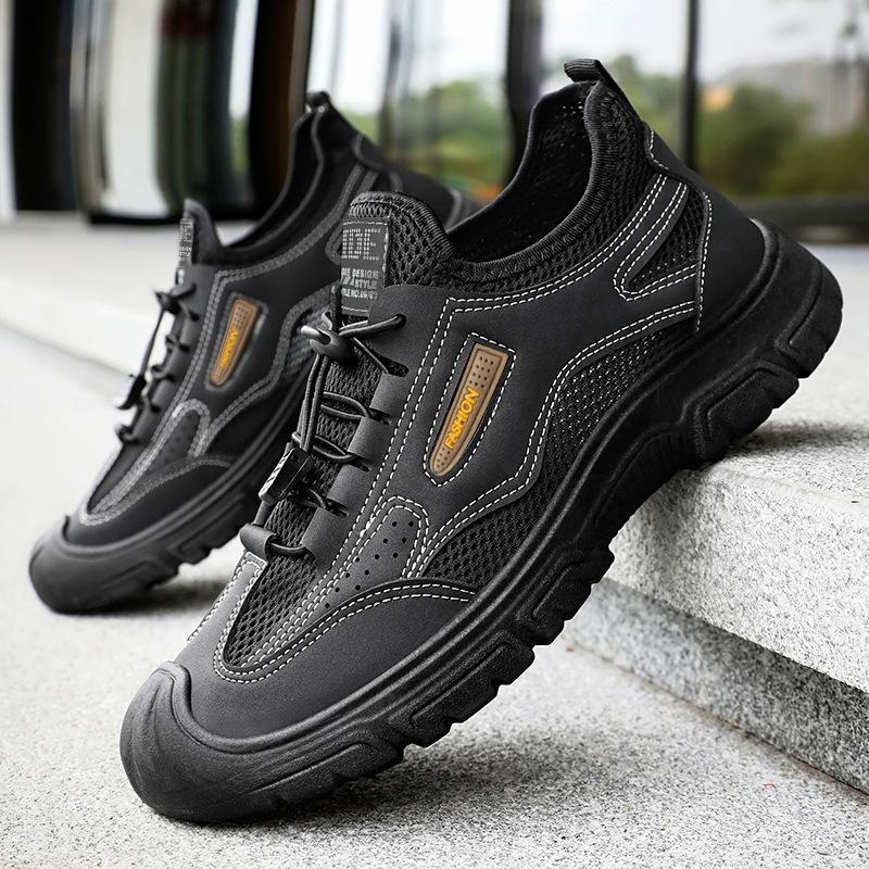 Men's Shoes Casual Shoes New Shallow Mesh Hiking Shoes Breathable Single Shoes Soft Sole Men's Shoes Light Shoes Men's