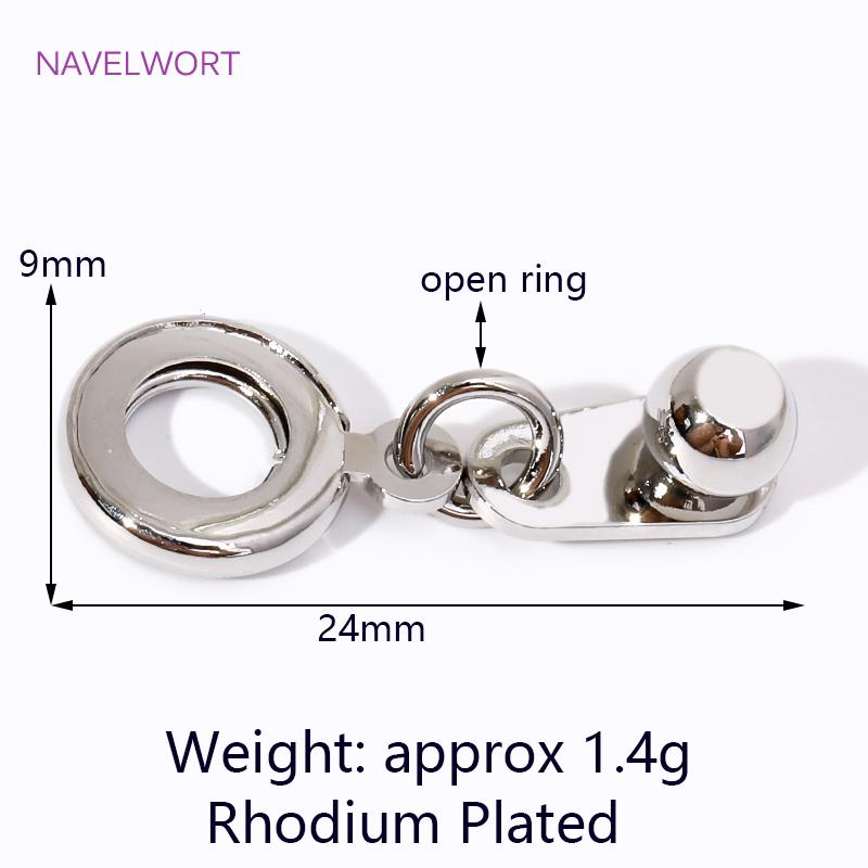 

18K Gold Plated Brass Snap Clasps Connector Clasps,Beads End Clasps Connector For DIY Bracelets Jewelry Making Accessories 2 pieces
