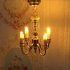 Creative Dollhouse Chandelier Model Battery Operated LED Wall Sconces  Doll House Decor