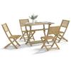 VidaXL Garden Dining Set 5 Pcs Solid Acacia Wood, Outdoor Dining Set, Dining Room Furniture 3214250