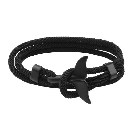 Shark Buckle Adjustable Couple Bracelet Multilayer Handmade Women Men Rope Wristband Jewelry Accessories