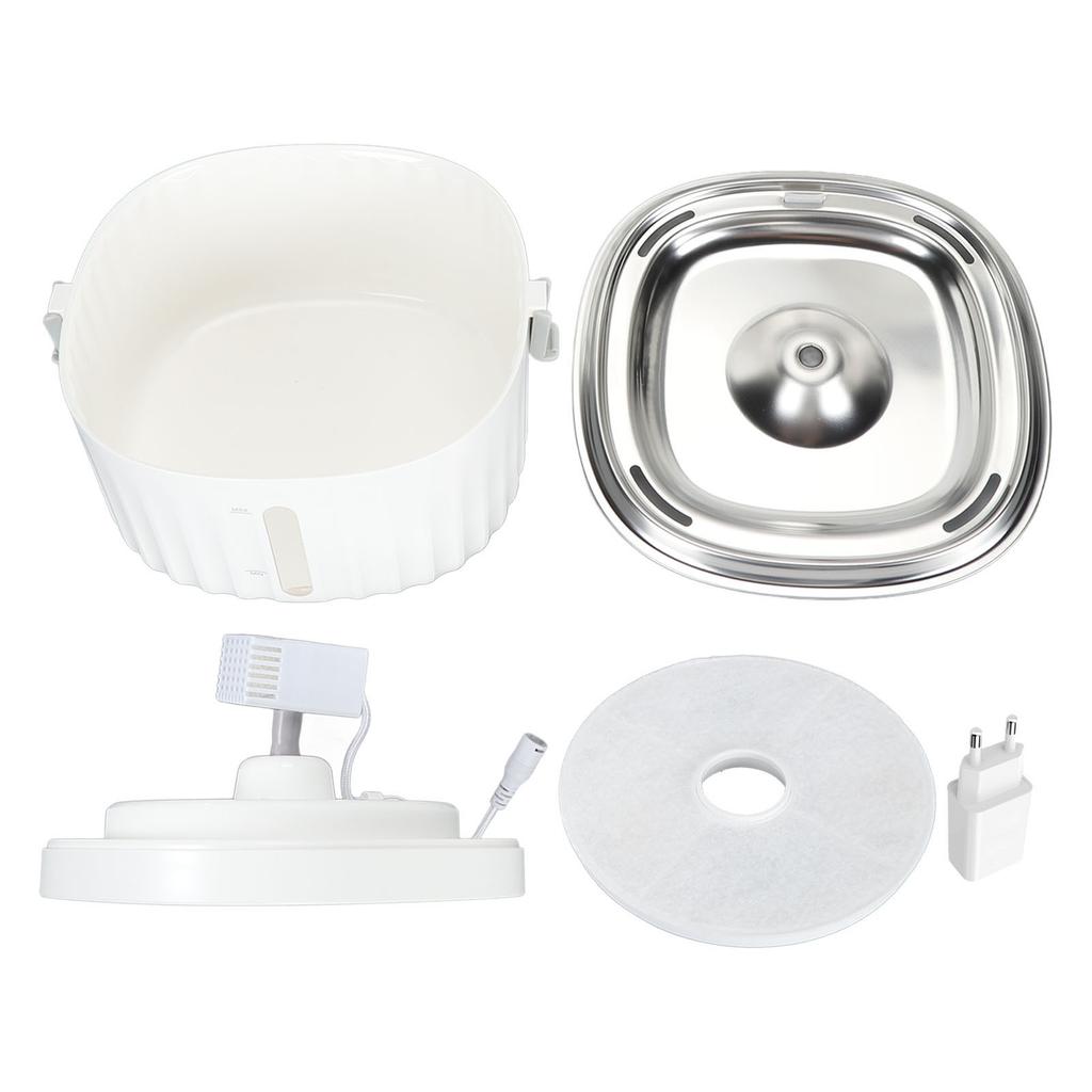 2L Automatic Cat Water Fountain Stainless Steel Multi Layer Filtration Smart Pet Water Dispenser