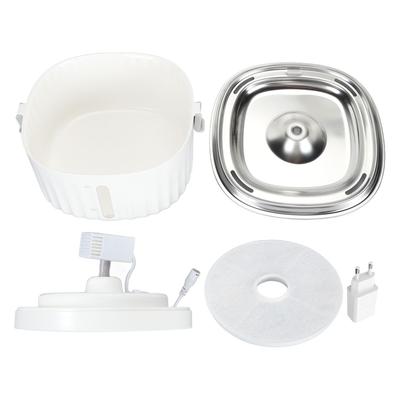2L Automatic Cat Water Fountain Stainless Steel Multi Layer Filtration Smart Pet Water Dispenser