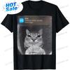 100 Cotton Ring Cat With Motion Meme Tshirt Fabric Unisexswear Casual Cotton Streetwear Soft Top