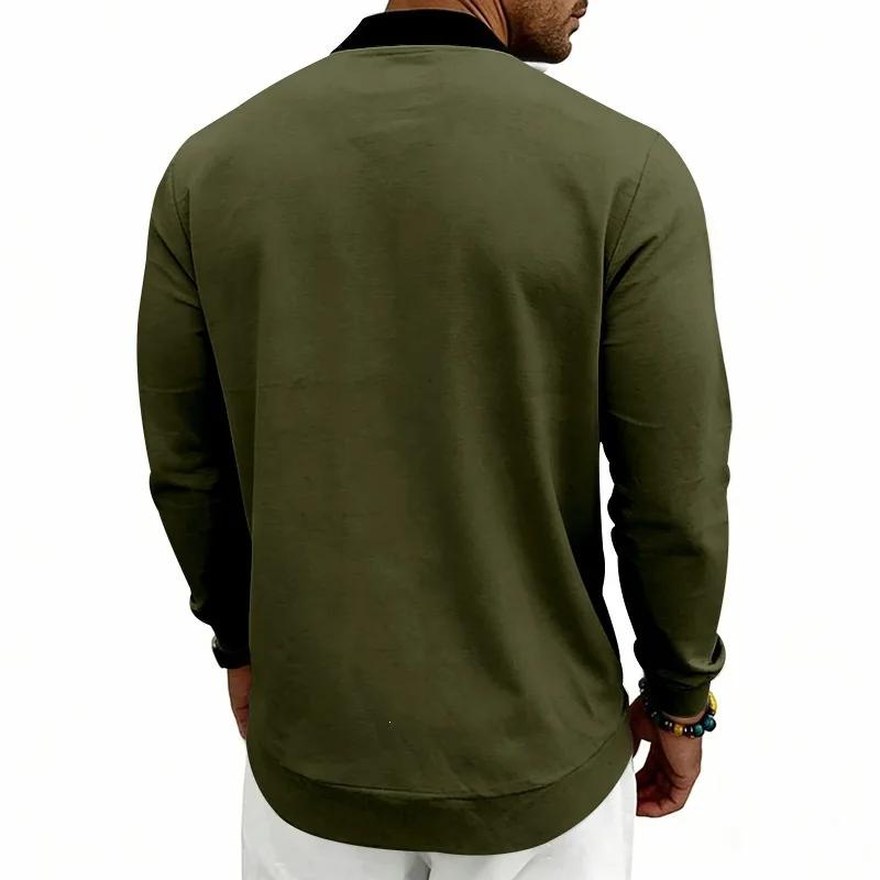 Herren Einfarbige Baseballkragenjacke Lässige Reißverschluss-Bomberjacke Leichter Streetwear-Mantel für Frühling Herbst