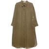 ANAYI [10211714340] Cotton Sheer Shirt Dress 36 BrownUsed