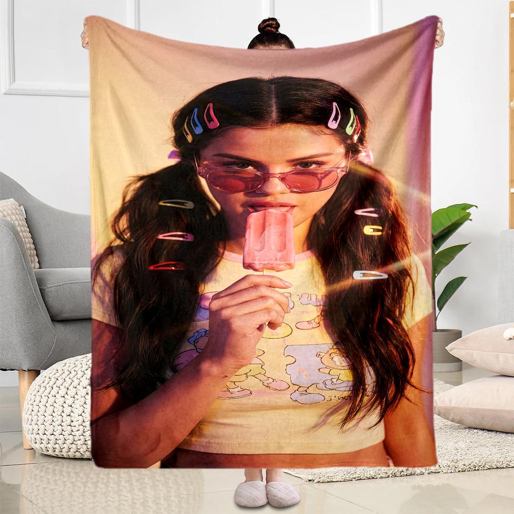 Selena Gomez1 Blankets Are Suitable for Living Rooms,making Them an Ideal Choice for Outdoor Travel and Gifts.