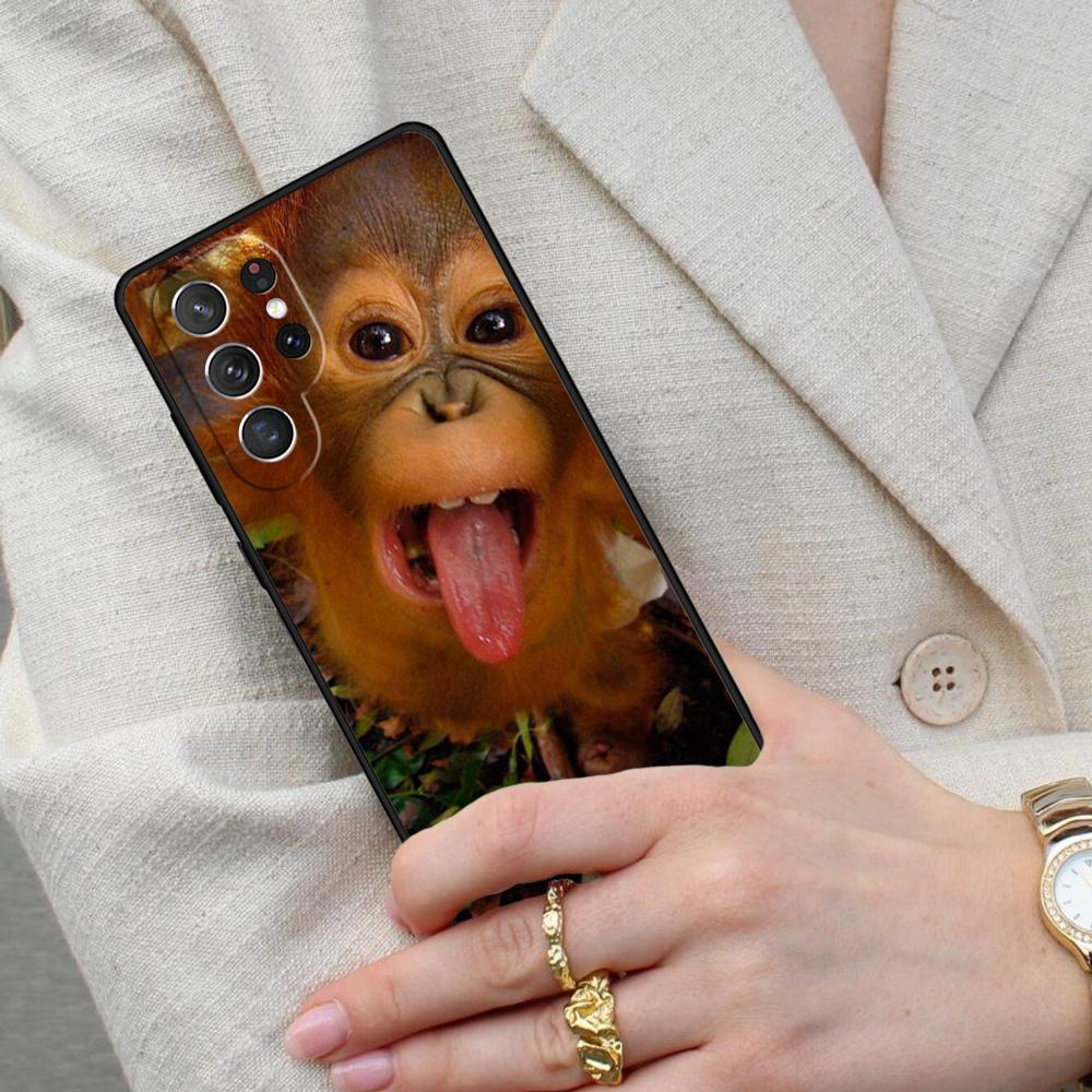 Orangutan Monkey Primates Animal Cell Phone Case for Samsung Galaxy S26 Ultra S25 S24 S23 S22 S21 S20 Note10 Cover