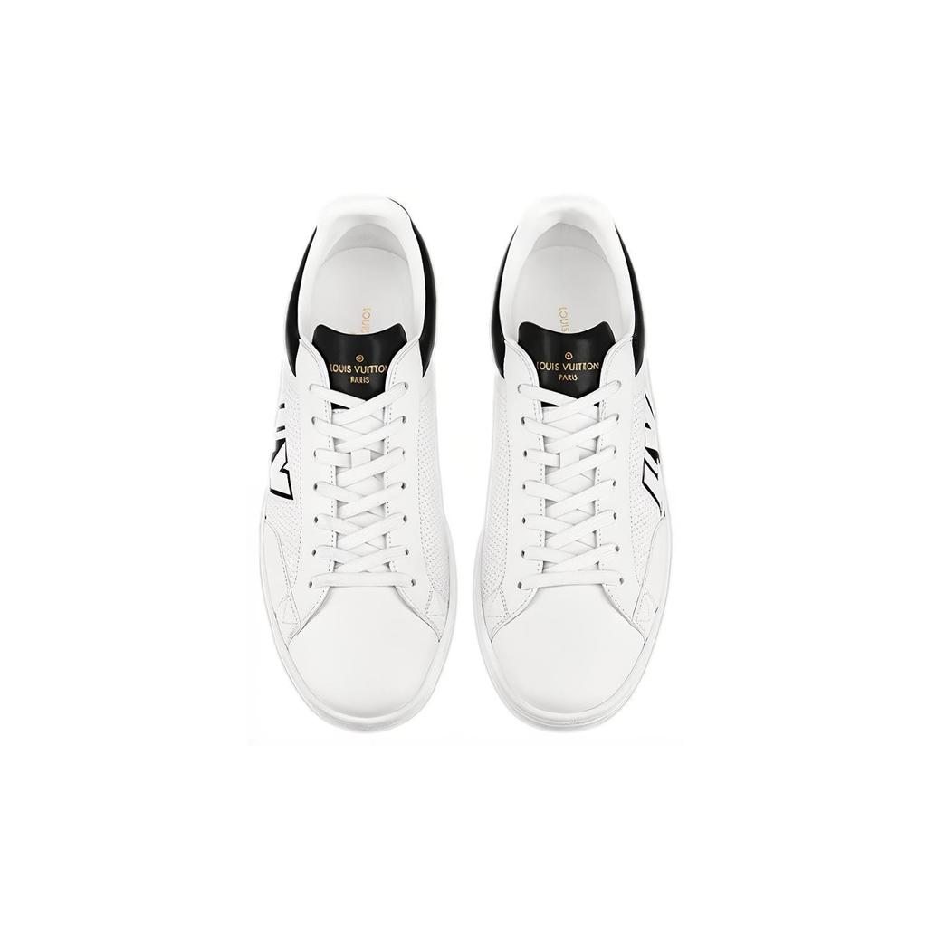 Louis Vuitton Luxembourg Stylish Skateboarding Shoes Men's White Black 1A8XZS