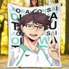 1pc Oikawa Tooru2 Theme Blanket - Digital Print, Polyester, Cozy for All Seasons, Perfect for Outdoor, Camping, and Travel