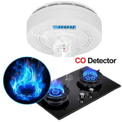 Independent CO Alarm Sensor LED Digital Display Carbon Monoxide Detector AA Battery Powered Sound & Light Warning CO Gas Monitor